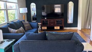 Smart TV, DVD player, foosball