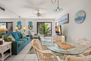 TV, DVD player - Gulf Beach Resort 303 -  Dual-View Delight with Modern Comforts (St Pete Beach)