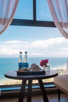 Luksus-dobbeltværelse til 1 person - 1 kingsize-seng - udsigt over resort - mod havet | Udsigt fra balkon