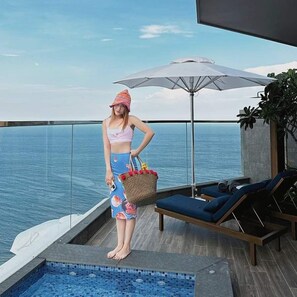 Panoramic Penthouse, 2 Bedrooms, Private Pool, Bay View | Balcony view - Mandala Cham Bay Hotels & Resorts (Phan Thiet)