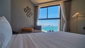 Habitación doble ejecutiva, 1 habitación, vista al resort, frente al mar | Vista del balcón