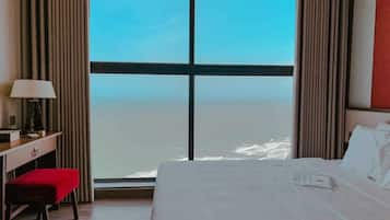 Family Suite, 2 Bedrooms, Beach View, Sea Facing | 1 bedroom, Egyptian cotton sheets, premium bedding, down comforters