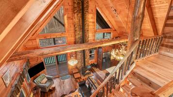 Cheminée, lecteur de DVD, livres, vidéothÚque