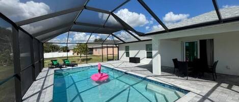 A heated pool