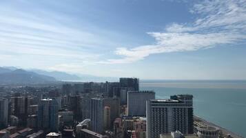 Comfort-Studio, 1 King-Bett | Strand-/Meerblick