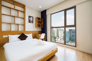 Luxury Apartment, 2 Bedrooms, Balcony, City View | Individually furnished, desk, laptop workspace, free WiFi - Helios Riverside Apartment (Ho Chi Minh City)