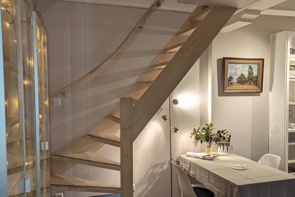 Stairs to the upstairs bedroom.