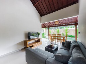 Deluxe Villa, 2 Bedrooms | Living area | Flat-screen TV - Tutik Private House by Supala (Ubud)