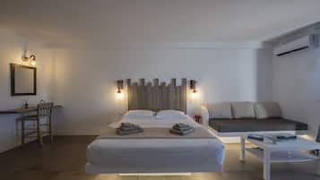 1 slaapkamer, lakens van Egyptisch katoen, luxe beddengoed, een bureau