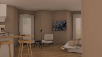 1 habitación, tabla de planchar con plancha y wifi gratis