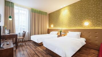 Luxury Room, Multiple Beds, Non Smoking | Individually decorated, desk, laptop workspace, blackout drapes