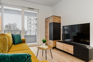 Deluxe-huoneisto | 1 makuuhuone, allergiatestatut vuodevaatteet, silitysrauta/-lauta