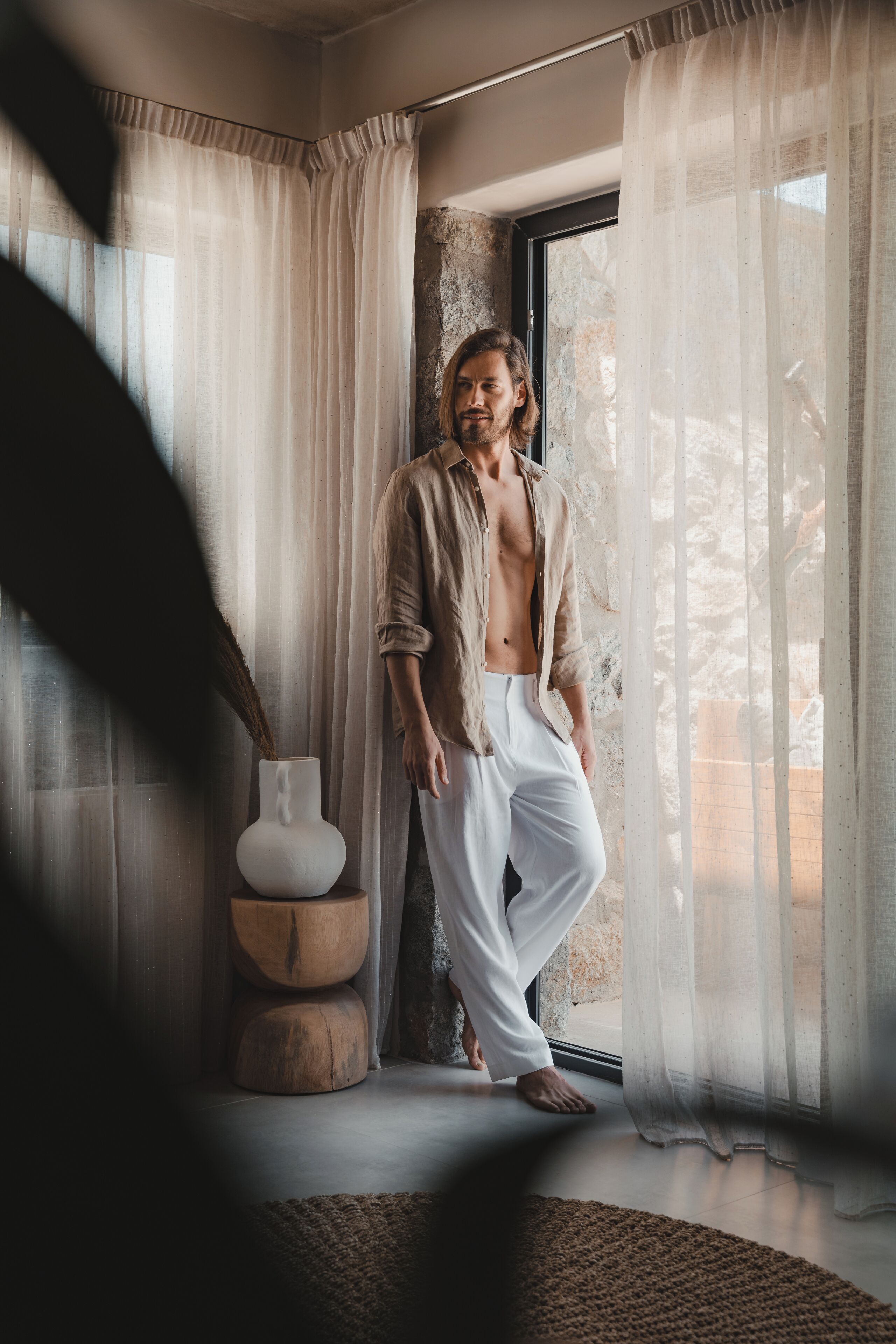 40-inch flat-screen TV with cable channels