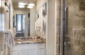 Shower, hair dryer, towels - Grand Mountain Getaway | Ski, Fireplace, EV Charger (Durango)