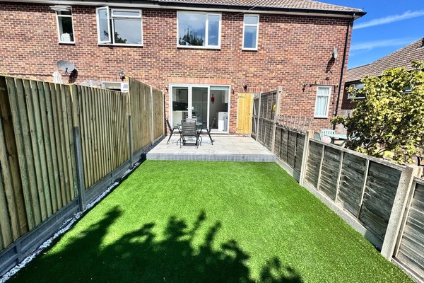 Bright and sunny garden with New Patio
