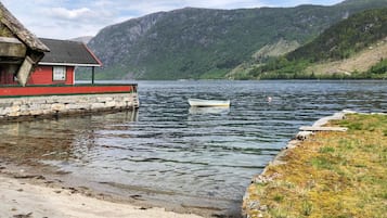 Vlak bij het strand, vissen