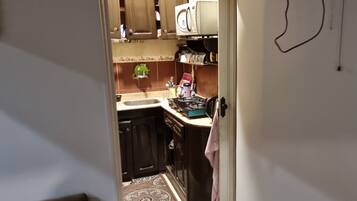 Fridge, microwave, blender, mixer