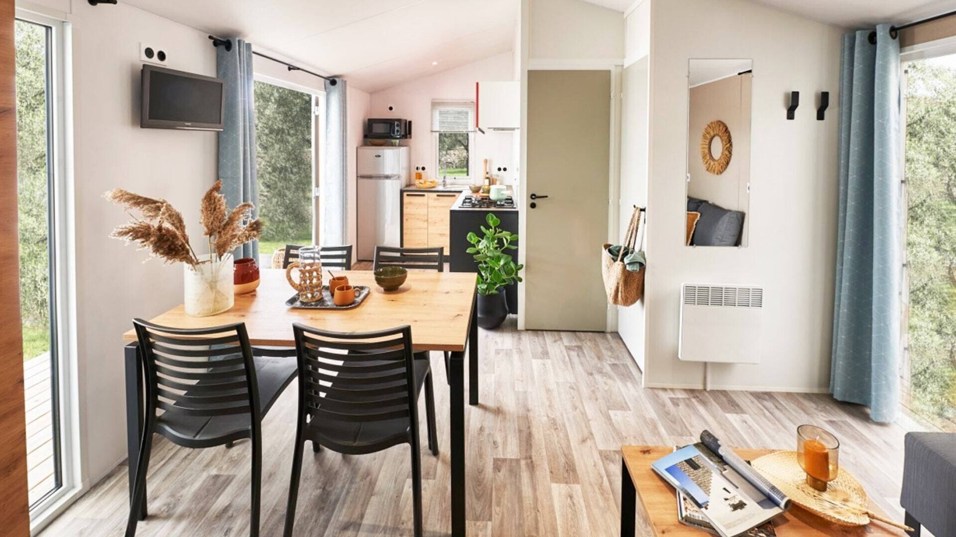 Mobil home Kansas STANDARD 5 personnes | Private kitchenette | Fridge, microwave, stovetop, espresso maker