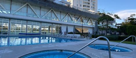 Indoor pool, outdoor pool