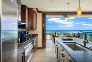 Fridge, microwave, oven, stovetop - Ko Olina Beach Villas B901: Luxe 3BR Penthouse w/ Beachfront Views (Kapolei)