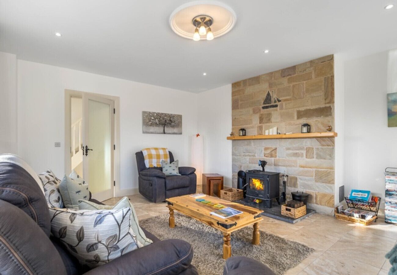 Televisie en een open haard