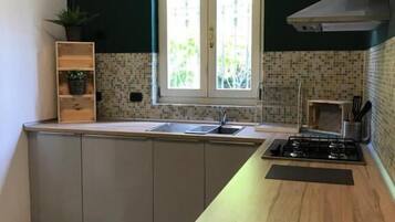 Appartamento Superior | Cucina privata | Frigorifero nell'area comune, forno a microonde nell'area comune