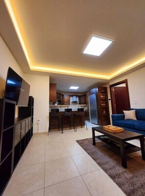 Smart-tv en een open haard