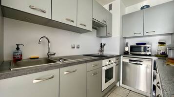 Microwave, oven, stovetop, dishwasher