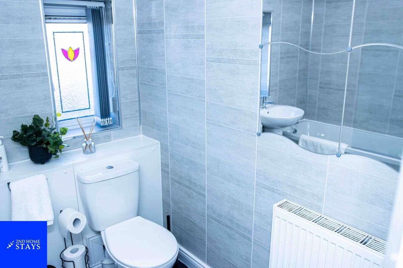 Eco-friendly toiletries, hair dryer, towels, soap