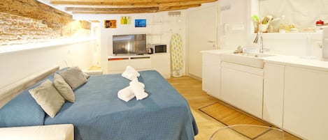 Apartment | Living area | 42-inch flat-screen TV with digital channels