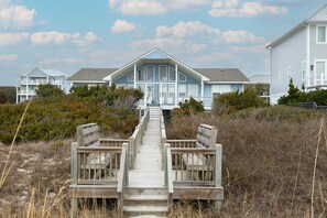 Exterior - Carolyna Sun, Oceanfront Duplex in Emerald Isle, NC! (Emerald Isle)