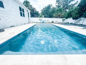 A heated pool