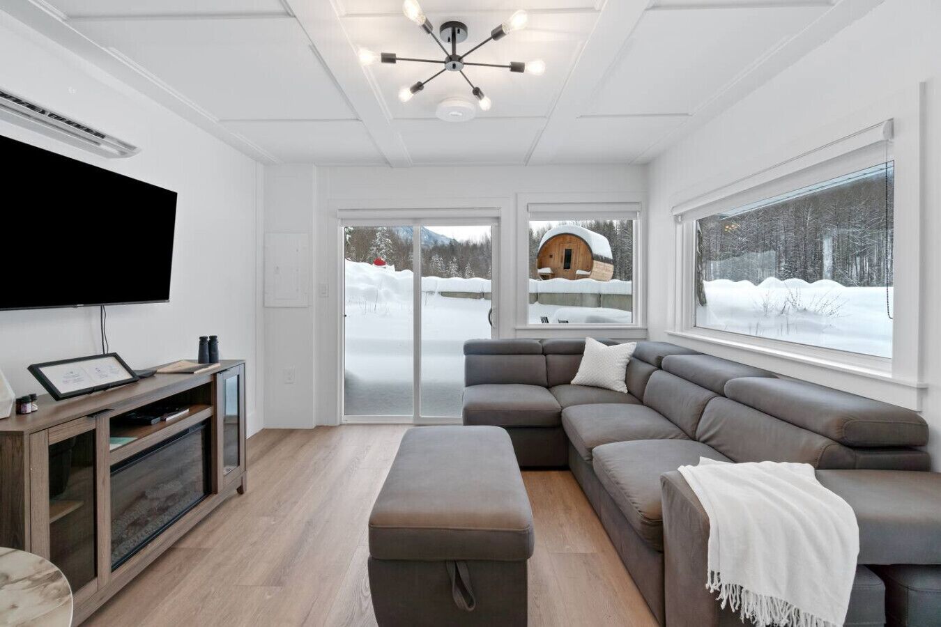 TV connectée, cheminée