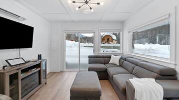 TV connectée, cheminée