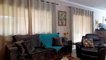 Smart TV, chimenea, libros