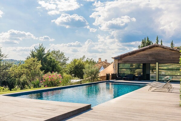 A heated pool