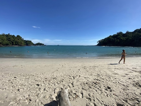 Sun-loungers, beach towels. Two mountain villas Near Dominical Beach Costa Rica.