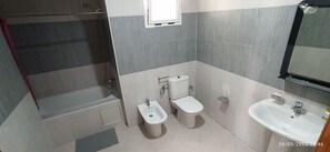 吹风机、坐浴桶、毛巾、肥皂