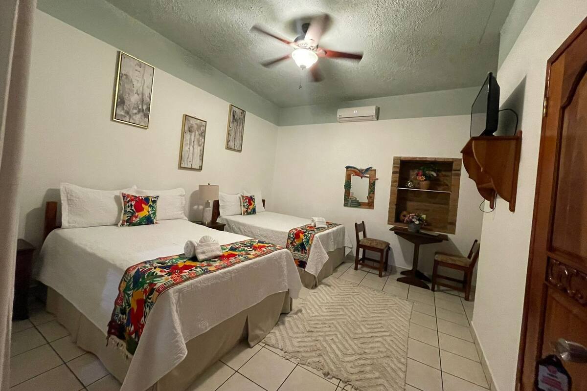 Comfort Double Room, 2 Double Beds, Mountain View | Desk, laptop workspace, WiFi (free), individually decorated