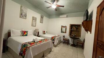 Comfort Double Room, 2 Double Beds, Mountain View | Individually decorated, individually furnished, desk, laptop workspace