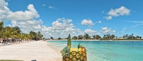 Playa en los alrededores y toallas de playa