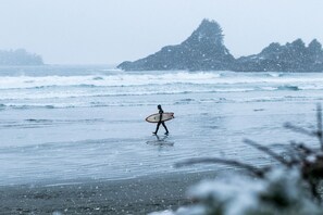 Vlak bij het strand