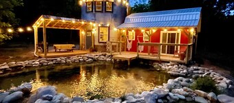 Private Lake w/ Island - ALL 4 Rentals! Tugboat, Cabin, Barn/Silo, & Airstream