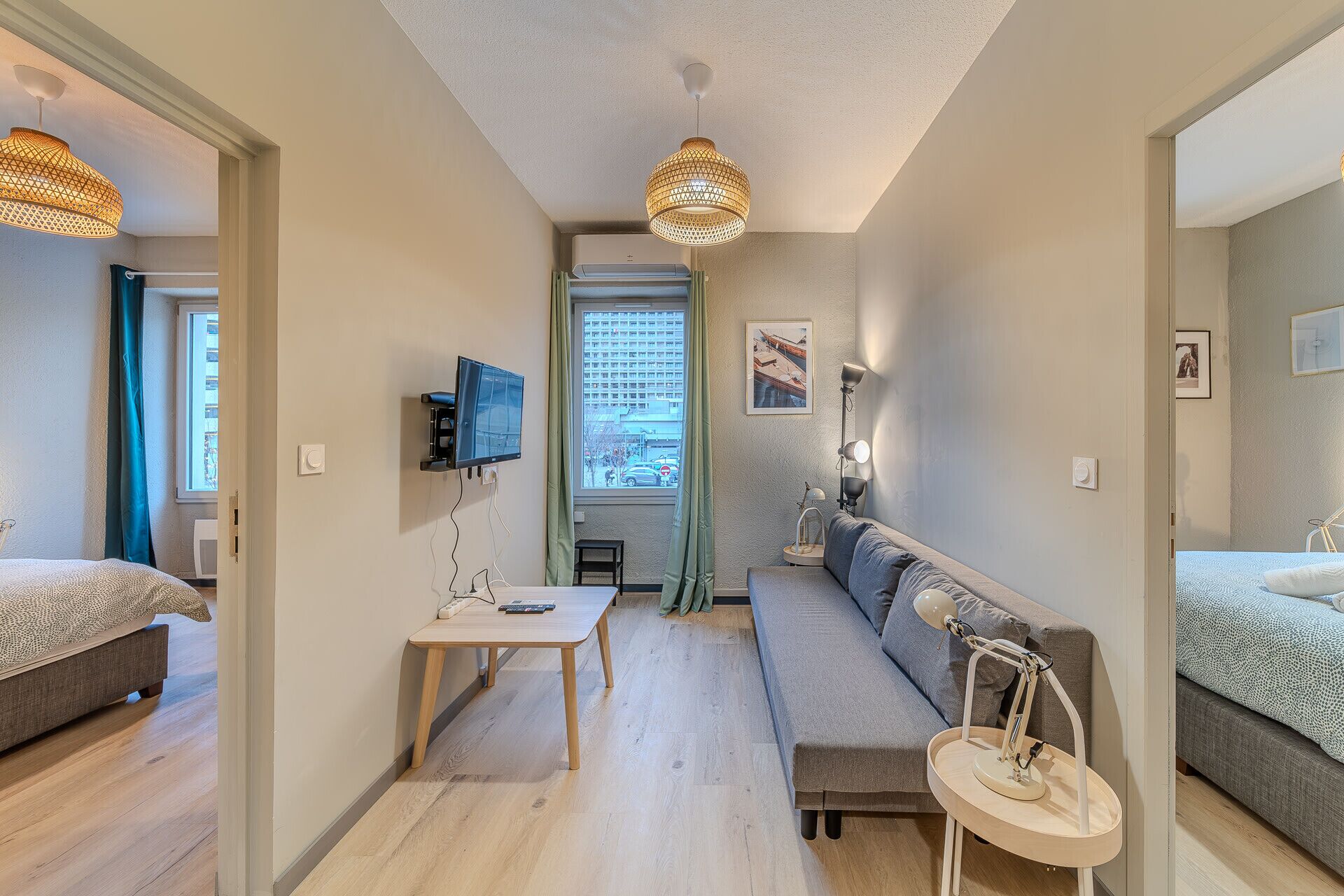 2 habitaciones y ropa de cama 