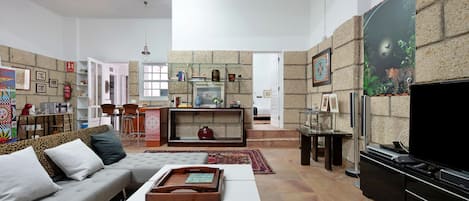 TV, DVD player, stereo