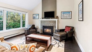 TV, fireplace, offices