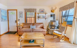 Cabin, 1 King Bed (On The Beach) | Living room - On The Beach (Tahoe Vista)