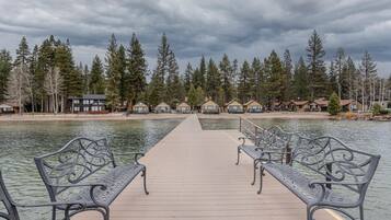 Cabin, 1 King Bed (On The Beach) | Lake view