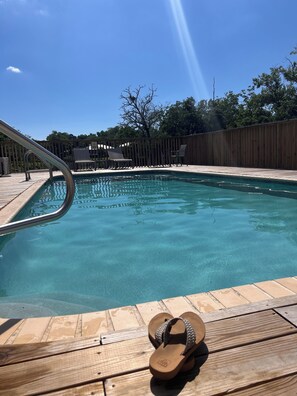 Outdoor pool - Bon Secour Cottage - Riverfront near Gulf beaches, sports complex, Wharf, OWA (Foley)