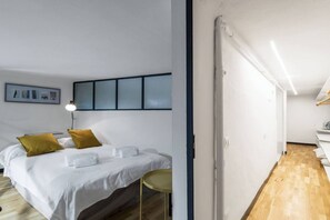 2 slaapkamers, een strijkplank/strijkijzer, wifi, beddengoed